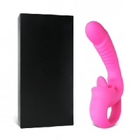  Vibrator with Vibrating Tongue 10-Speed Silicone PINK